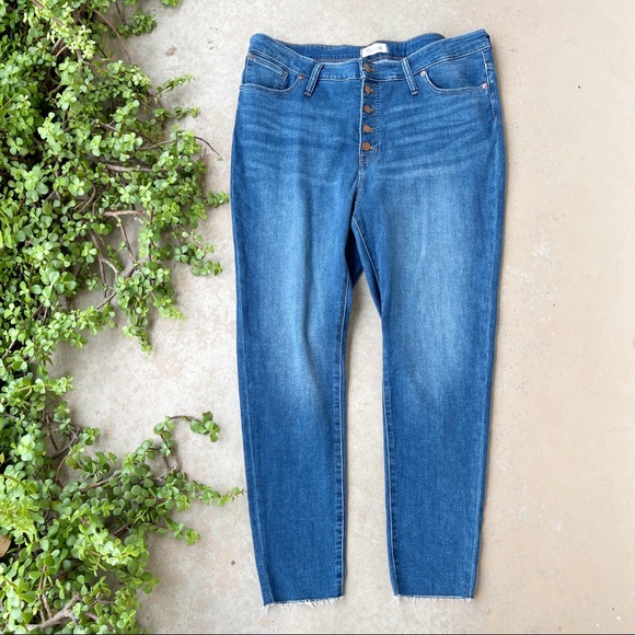 Madewell Denim - Madewell Button Fly 9" Mid-Rise Skinny Jeans